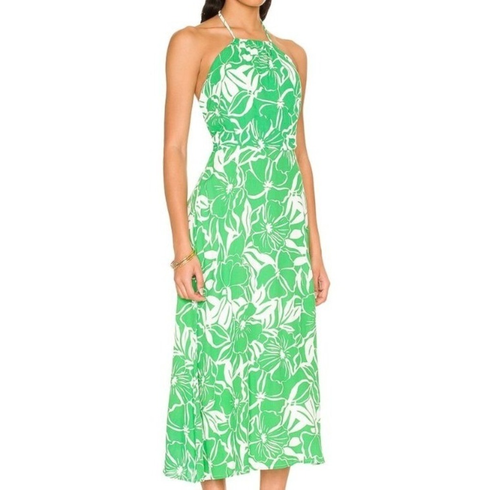 Faithfull‎ the Brand Taormina Midi Dress Women's XL Crepe Resortwear Vacation